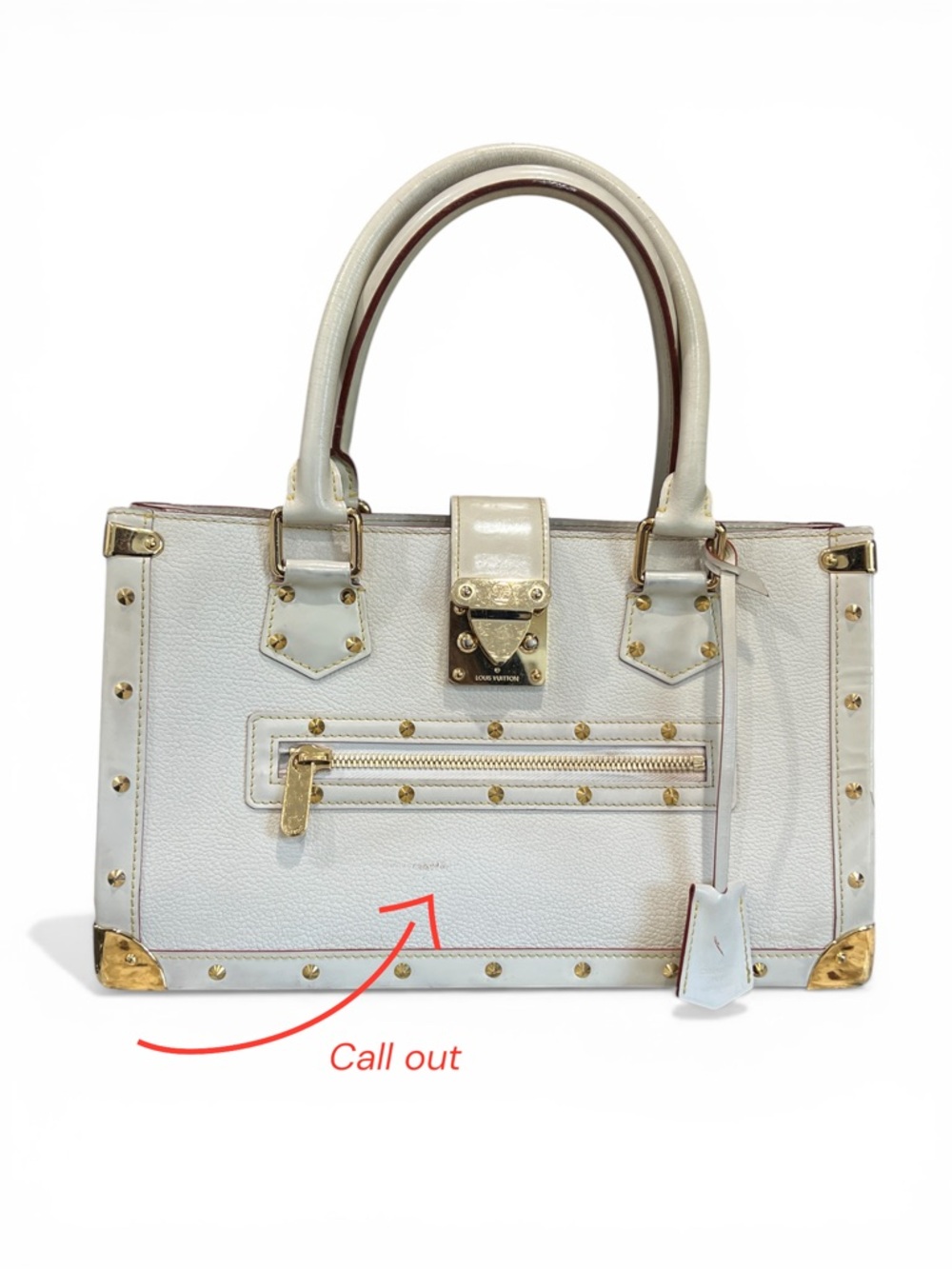 Louis Vuitton Suhali Le Fabuleux White Bag + Wallet Set Authentic Receipt 2005 - Picture 12 of 13
